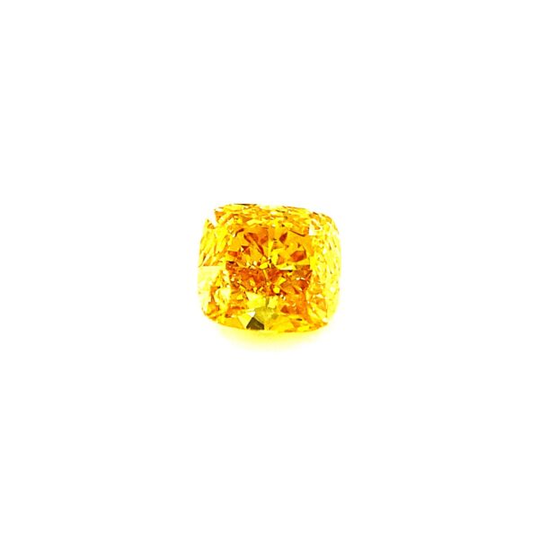 0.32ct vs2 Vivid Orange Yellow Cushion