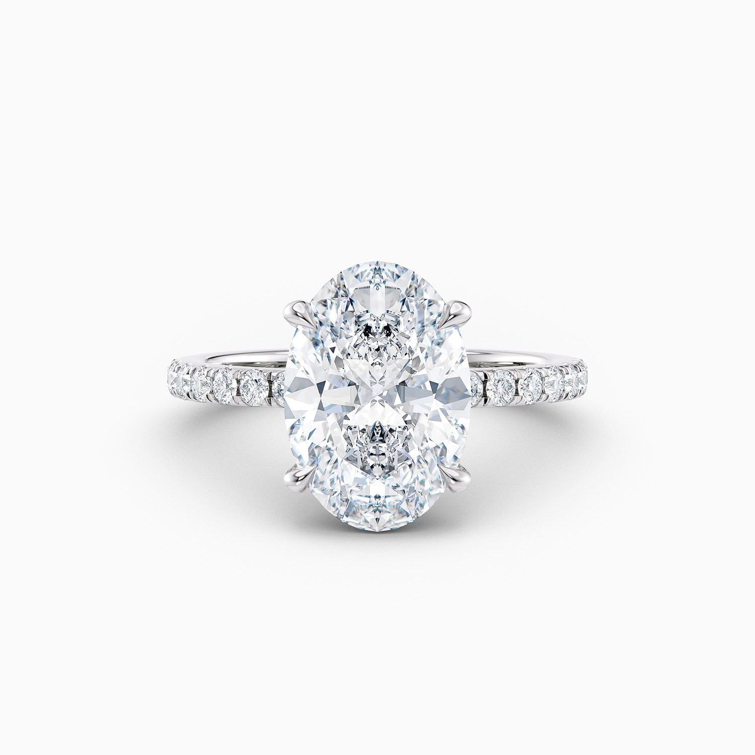 
White Gold Cora Oval Solitaire

Our Cora engagement ring is a refined and elegant design, crafted to showcase an Ideal Oval Cut diamond. Available in 1ct, 2ct, 3ct, or larger, 