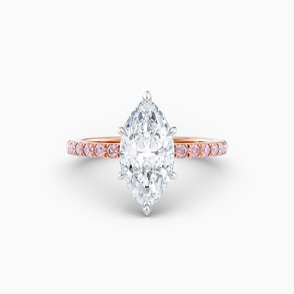 Engagement Rings & Coloured Stones in 2026 That You’ll Love 104 Cora Pink – Marquise