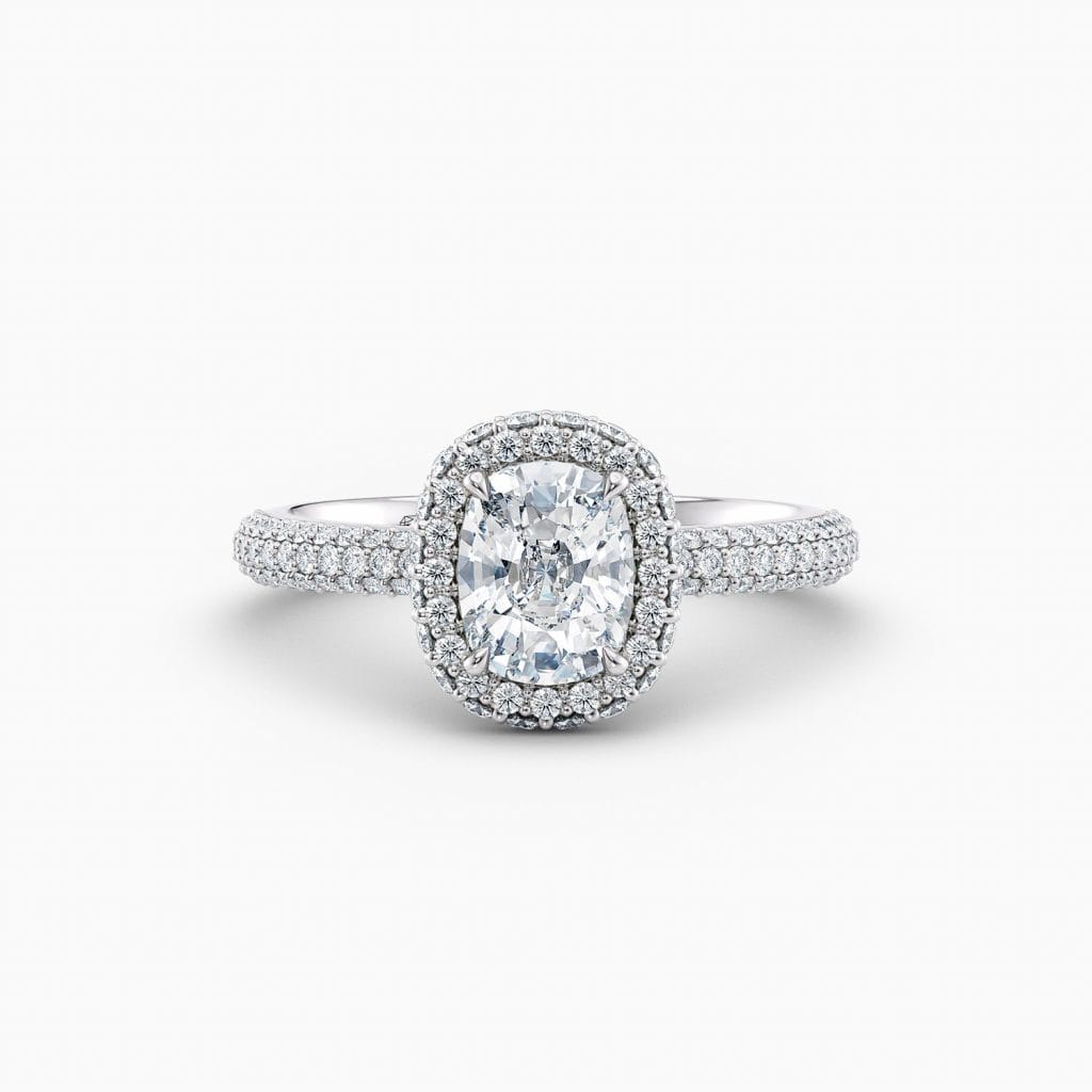 Engagement Rings & Coloured Stones in 2026 That You’ll Love 62 Sophia Cushion – Pavé Diamond