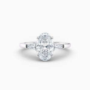 Isabel Oval Three Stone Engagement Ring