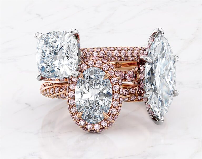 Australian pink diamond rings