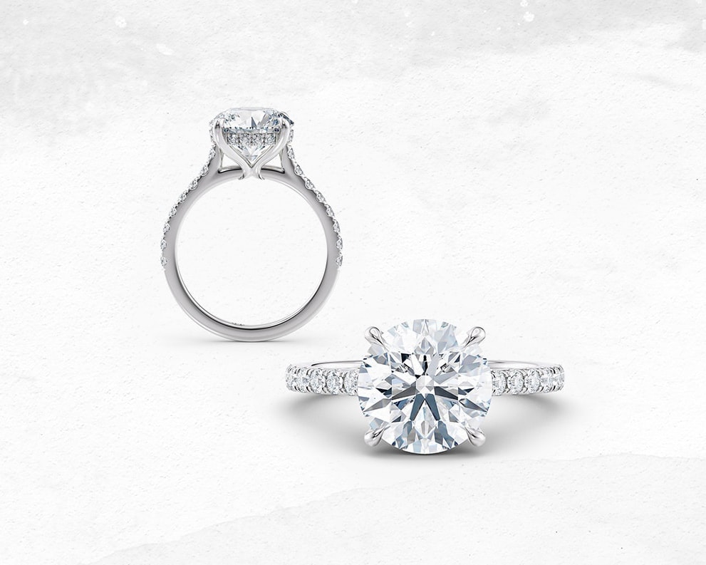 Diamond Education 17 white gold engagement ring