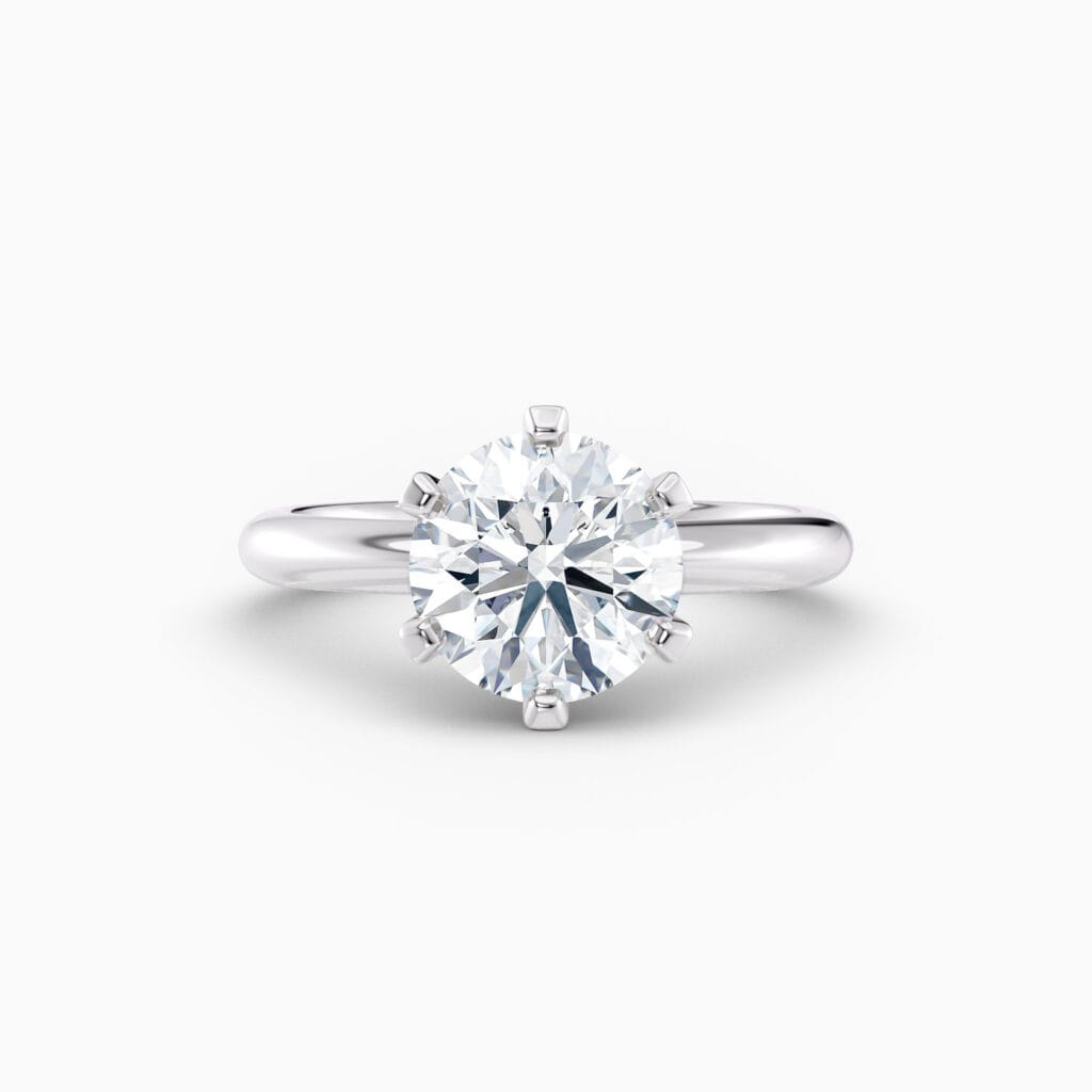 Engagement Rings & Coloured Stones in 2026 That You’ll Love 127 Olivia – Round Brilliant Platinum