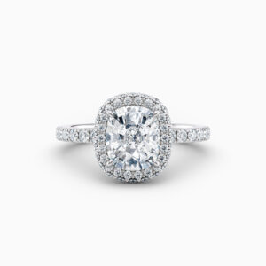 Platinum Cushion Cut Engagement Ring