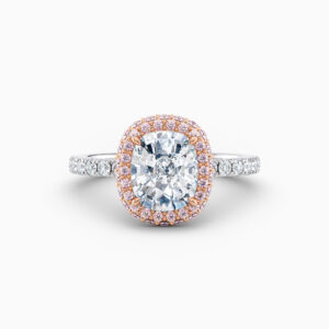 Platinum & Rose Gold Pink Diamond Engagement Ring