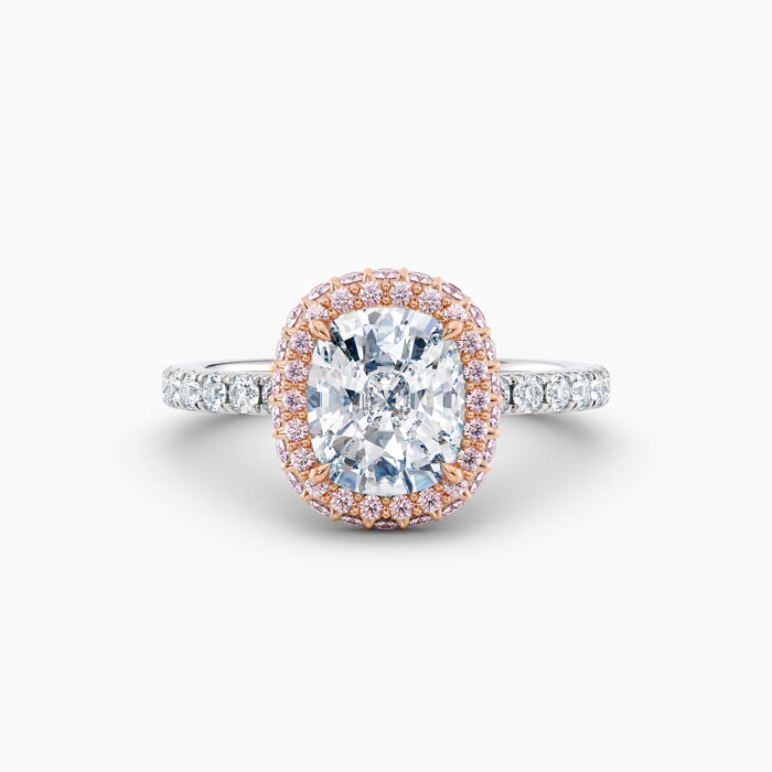 Platinum & Rose Gold Pink Diamond Engagement Ring