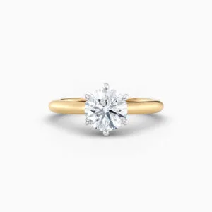 Aria yellow gold engagament solitaire