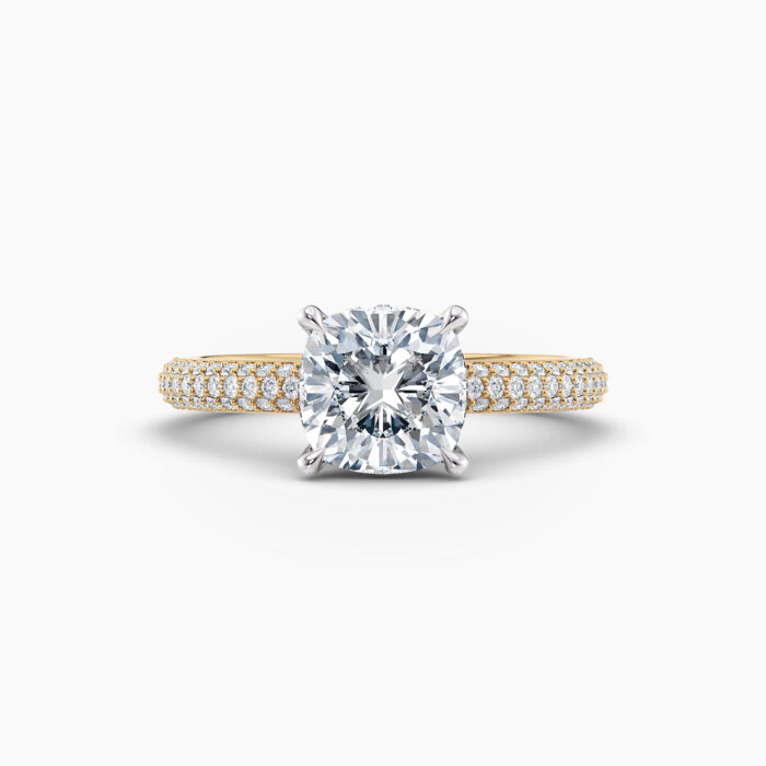 cushion cut diamond solitaire engagement ring