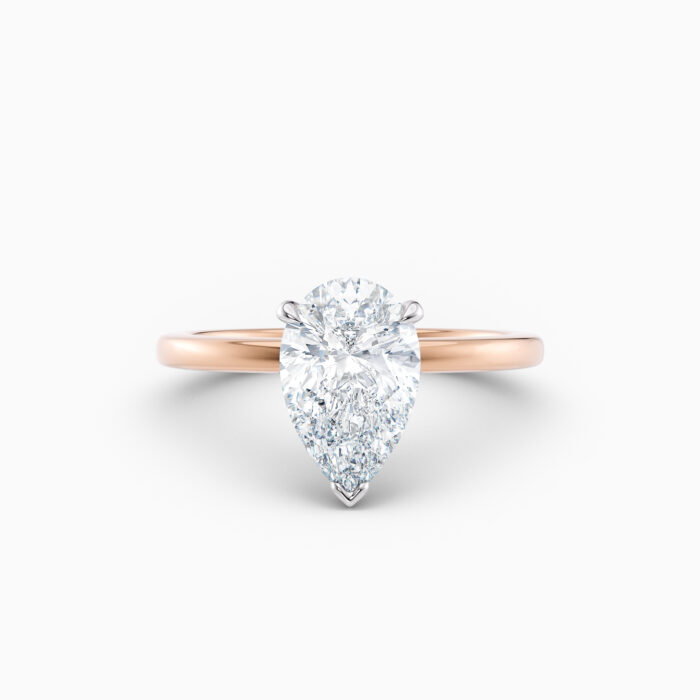 pear shape diamond solitaire engagement ring