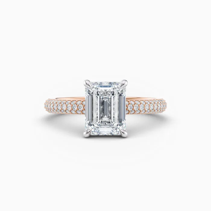 Emerald Pavé — Rose Gold Band