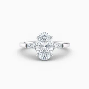 white gold 3 stone engagement ring