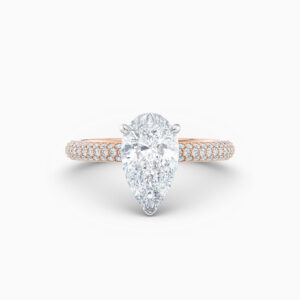 pear shape diamond solitaire engagement ring