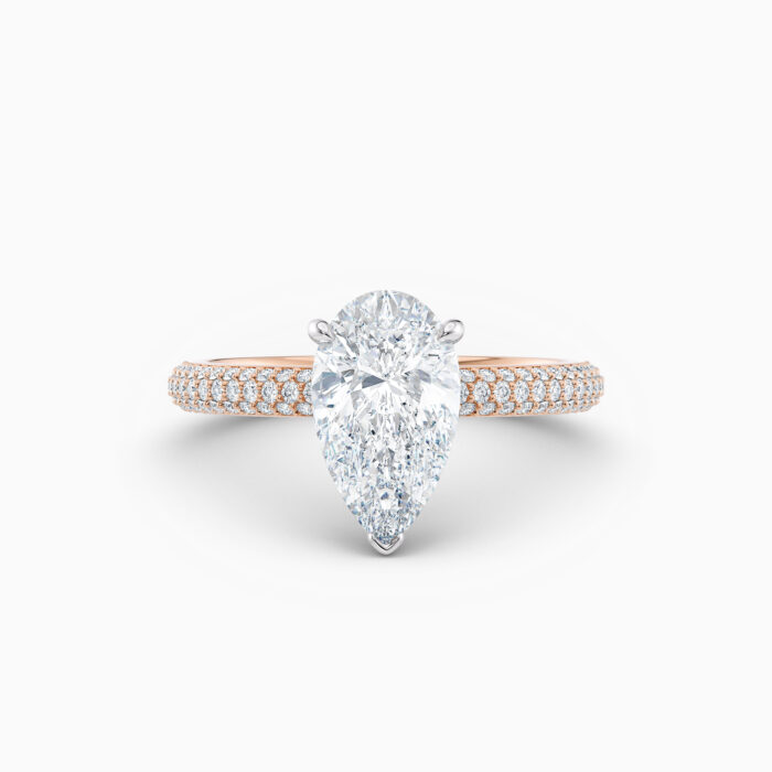 pear shape diamond solitaire engagement ring