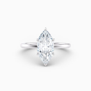 marquise solitaire engagement ring in white gold