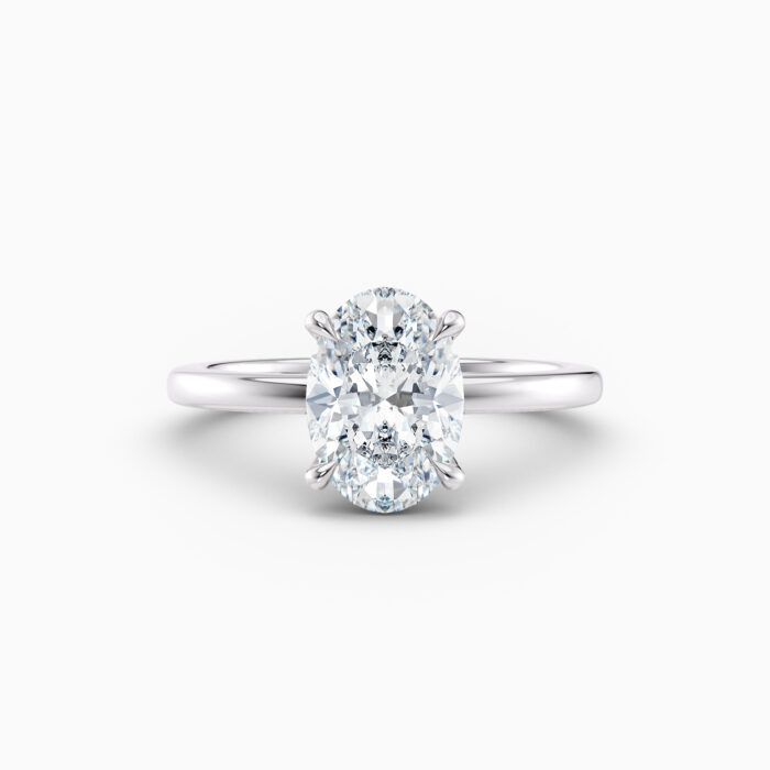 oval diamond solitaire engagement ring