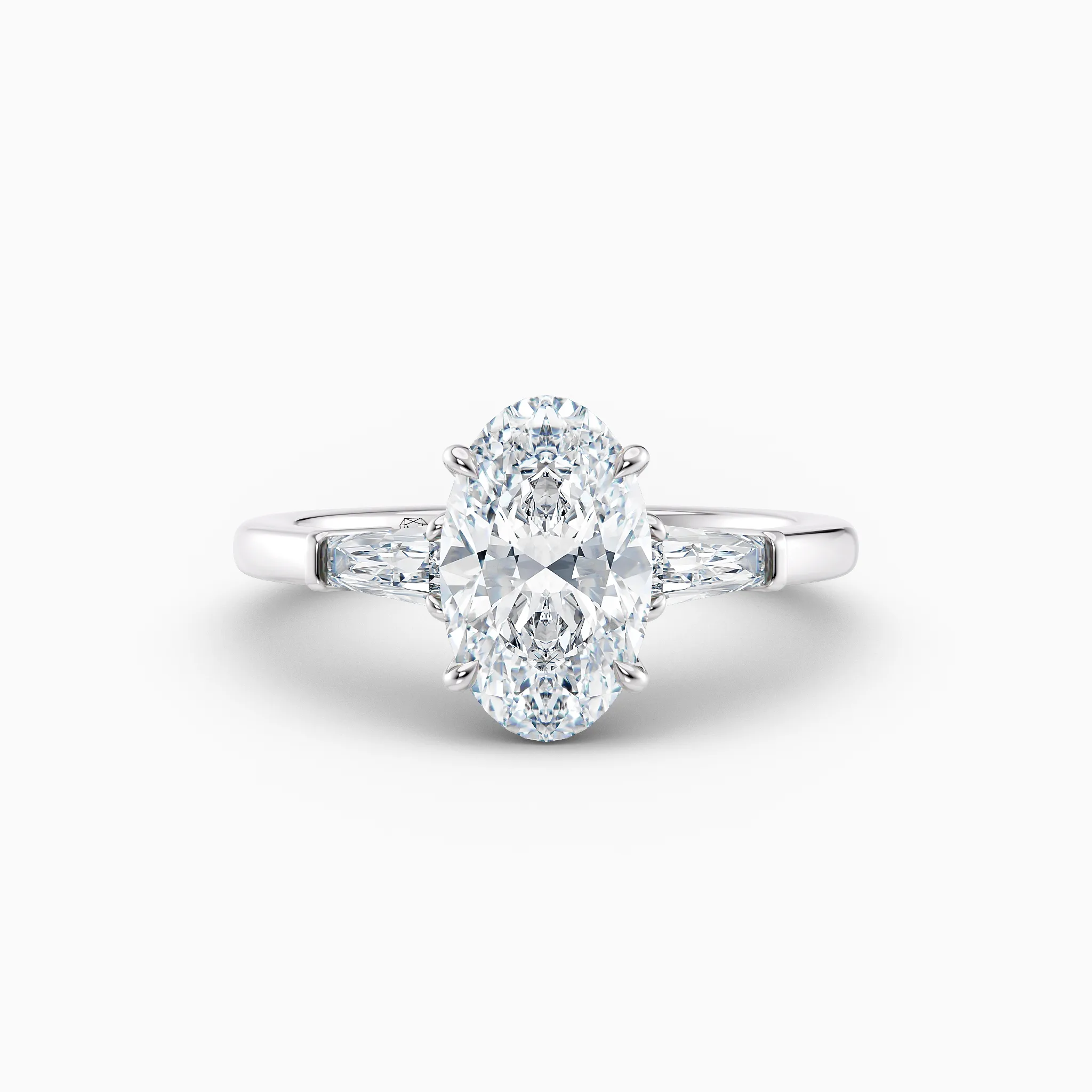 white gold 3 stone engagement ring