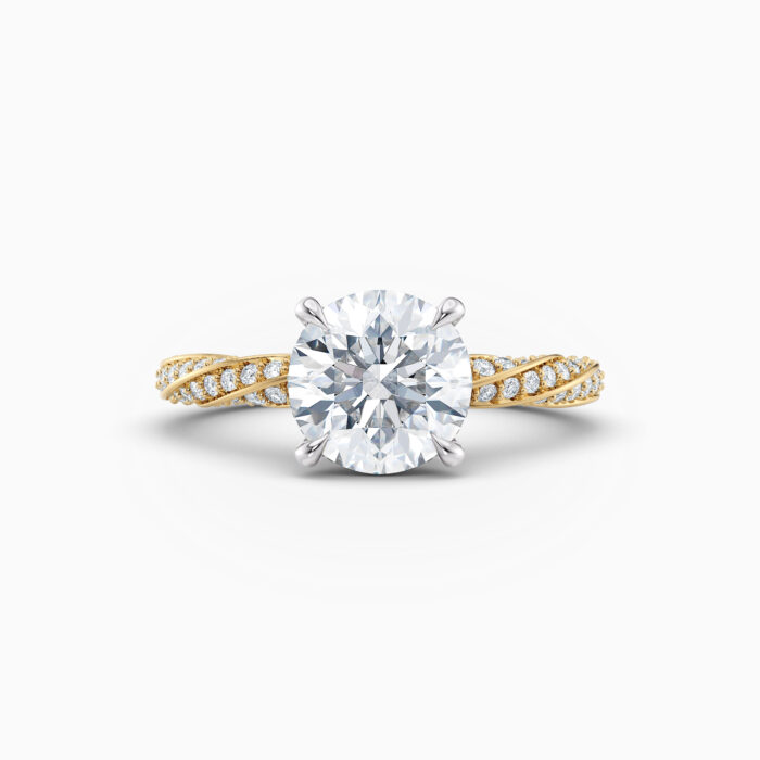 round brilliant diamond solitaire engagement ring