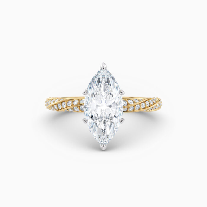 marquise solitaire diamond engagement ring