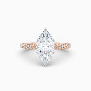 marquise solitaire diamond engagement ring