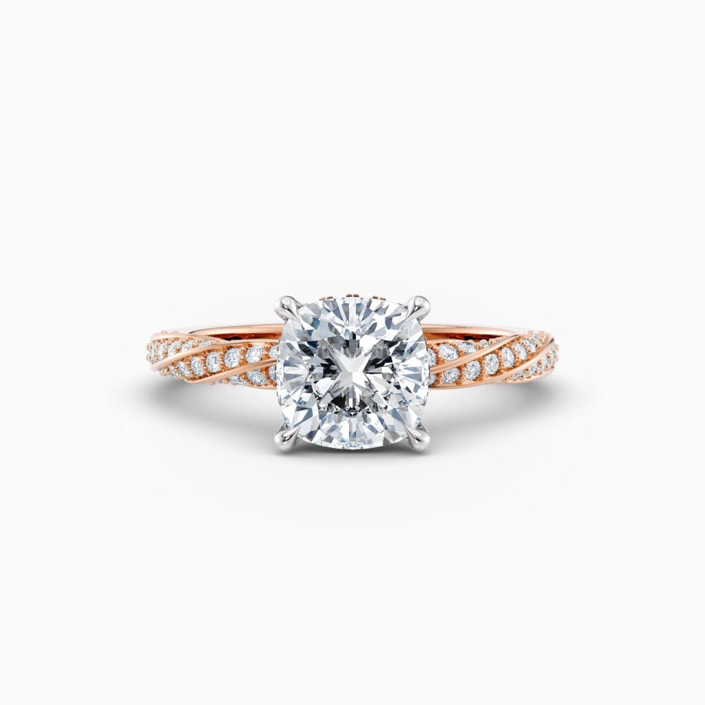 Engagement Rings & Coloured Stones in 2026 That You’ll Love 112 cushion cut diamond solitaire engagement ring in rose gold