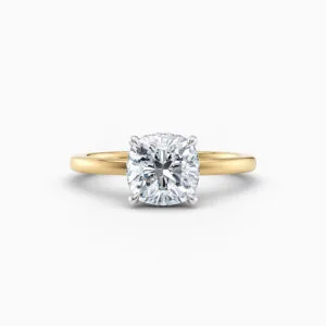 Cushion Hidden Halo — Yellow Gold