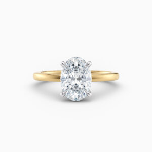 oval cut diamond solitaire in rose gold