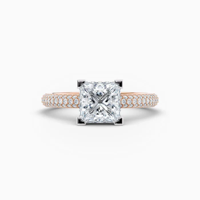 Rose Gold Sophia Princess Solitaire