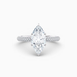 marquise white gold diamond solitaire engagement ring