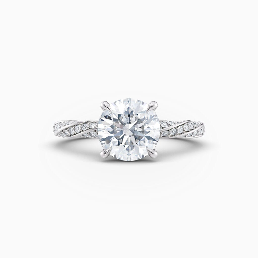 Engagement Rings & Coloured Stones in 2026 That You’ll Love 146 white gold round brilliant diamond solitaire engagement ring