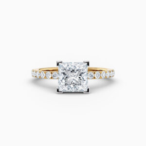 princess cut diamond solitaire engagement ring