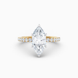 marquise diamond yellow gold diamond solitaire