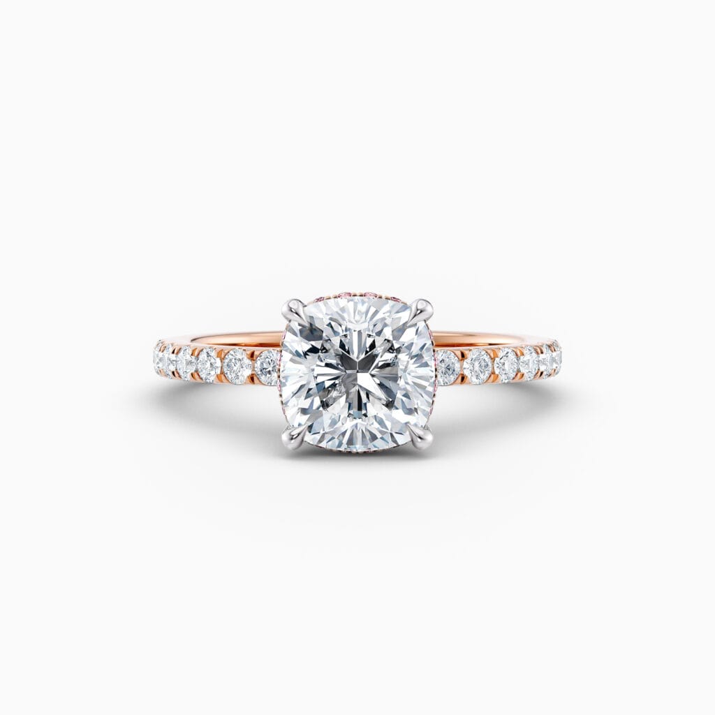 Engagement Rings & Coloured Stones in 2026 That You’ll Love 108 cushion cut rose gold solitaire engagement ring
