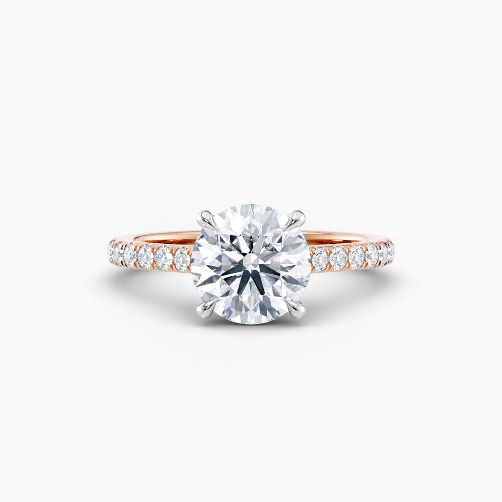 Engagement Rings & Coloured Stones in 2026 That You’ll Love 156 round cut rose gold diamond solitaire engagement ring