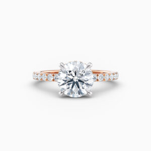 round brilliant diamond solitaire in rose gold