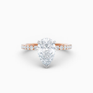 pear shape solitaire engagement ring in rose gold