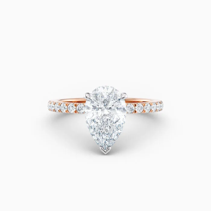 Emerald Cut Diamond Band — White Gold