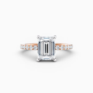 emerald cut diamond solitaire engagement ring