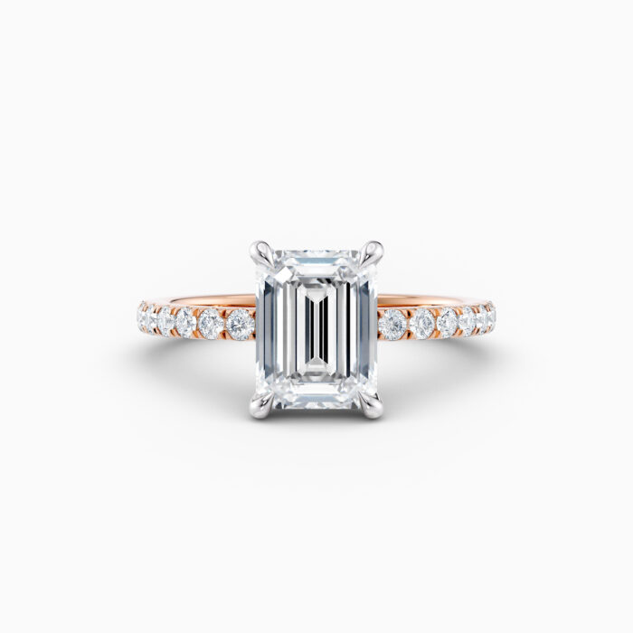 emerald cut diamond solitaire engagement ring