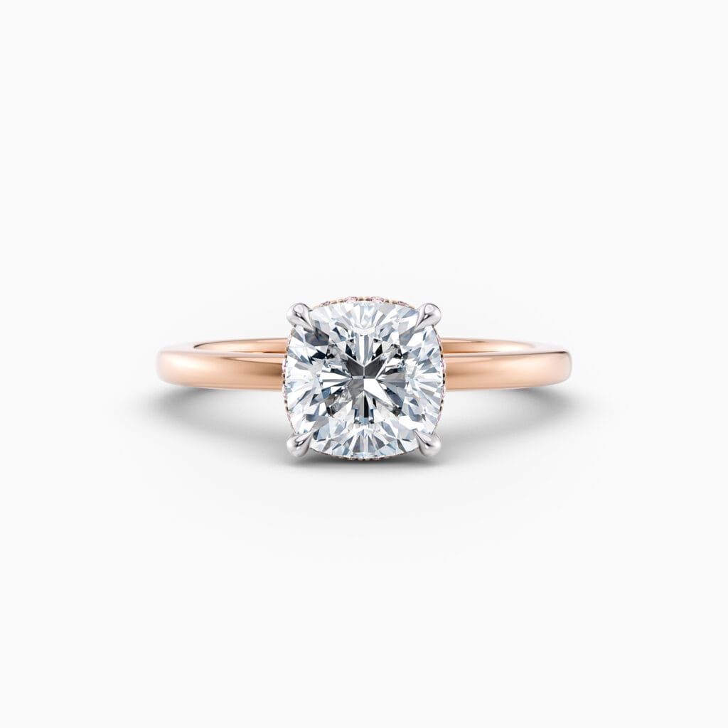 Engagement Rings & Coloured Stones in 2026 That You’ll Love 92 cushion cut rose gold solitaire engagement ring