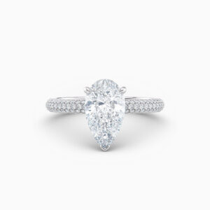 pear shape diamond solitaire engagement ring