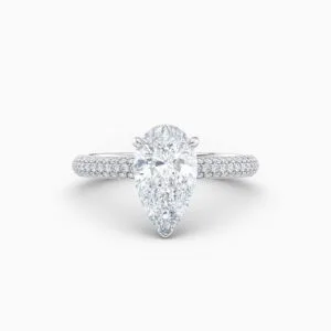 pear shape diamond solitaire engagement ring
