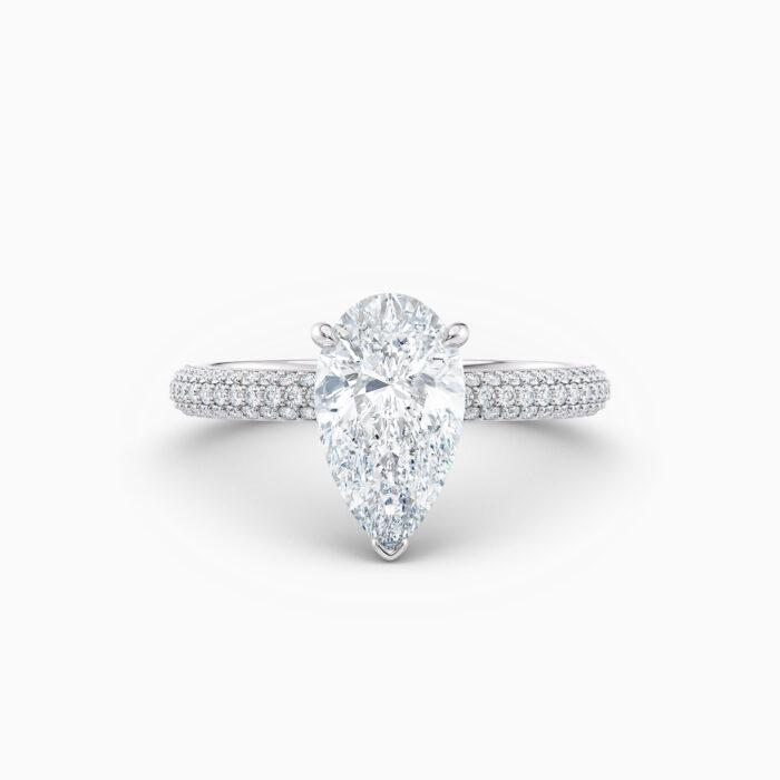 pear shape diamond solitaire engagement ring