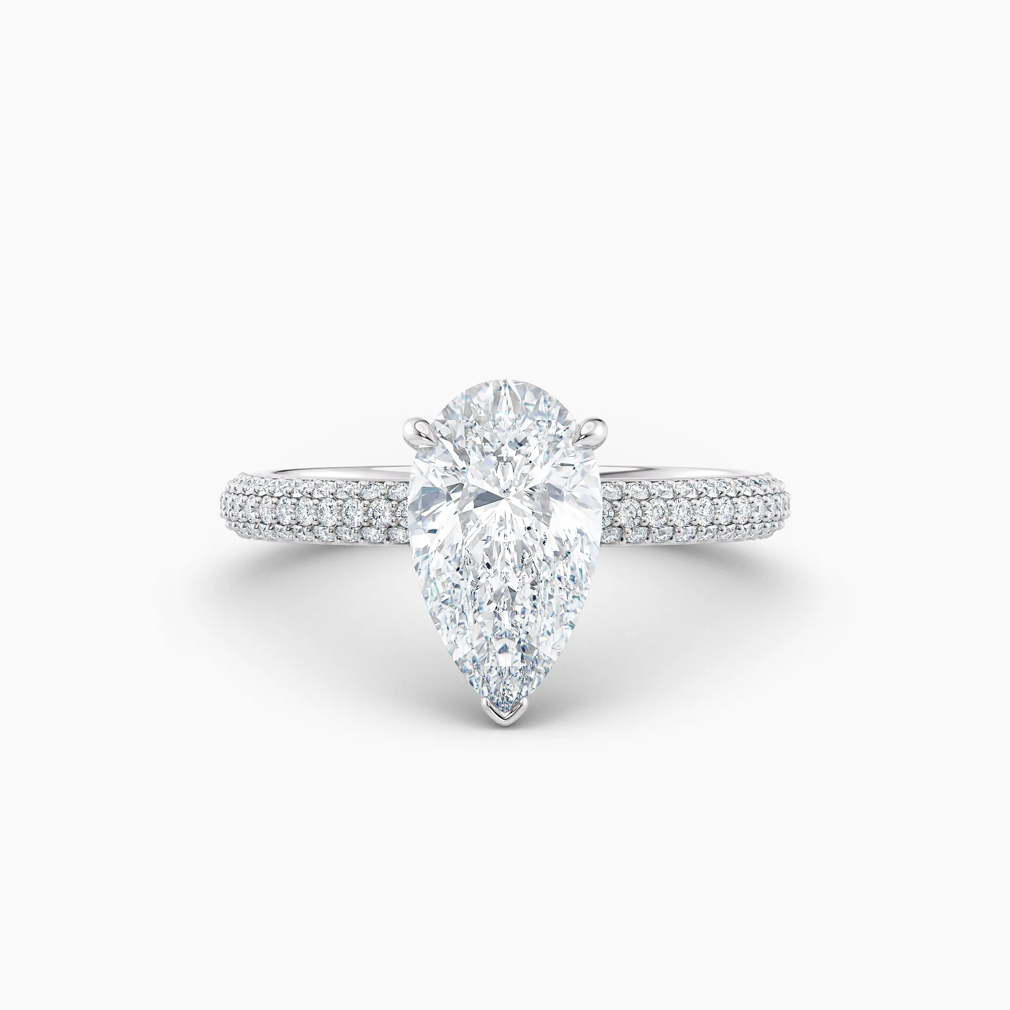 pear shape diamond solitaire engagement ring