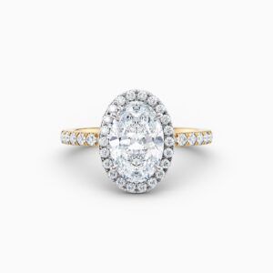 oval halo diamond engagement ring