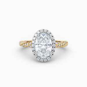 oval halo diamond engagement ring