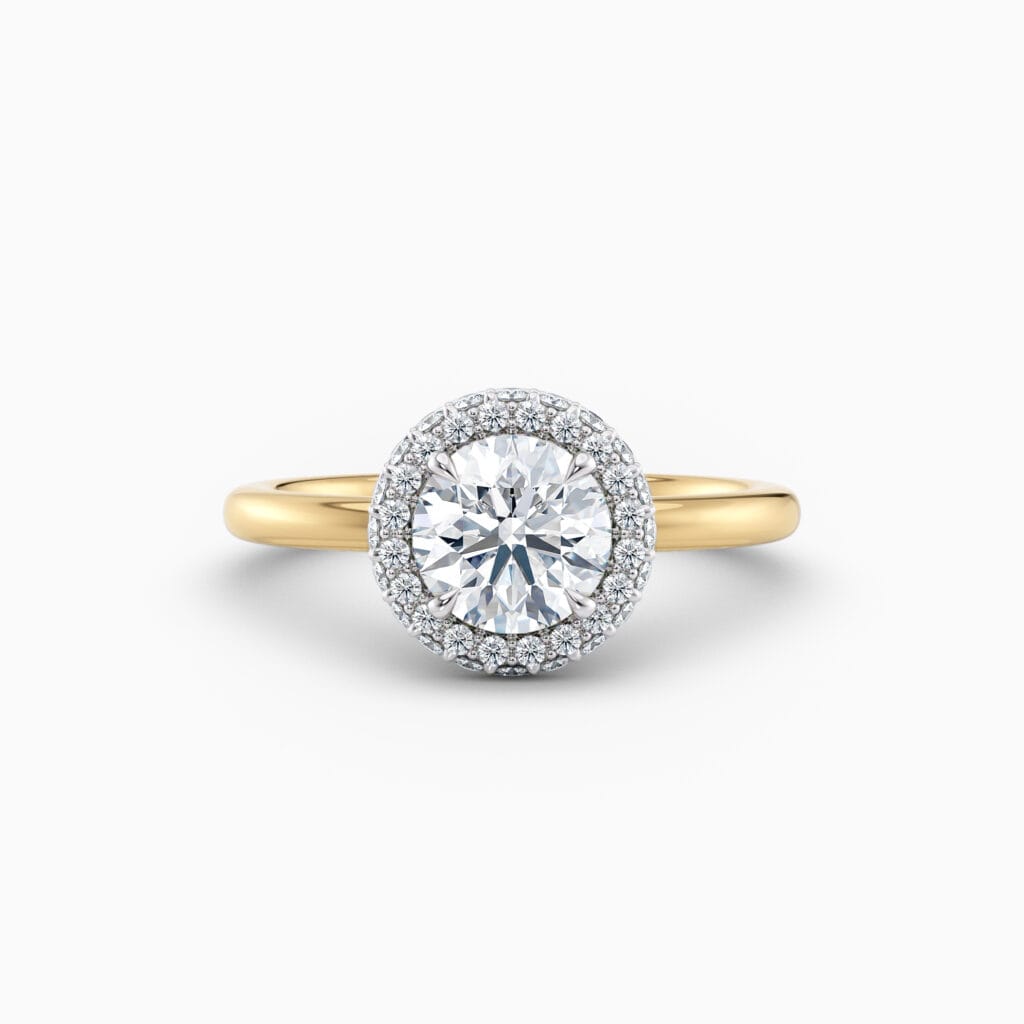 Engagement Rings & Coloured Stones in 2026 That You’ll Love 35 yellow gold double halo engagement ring