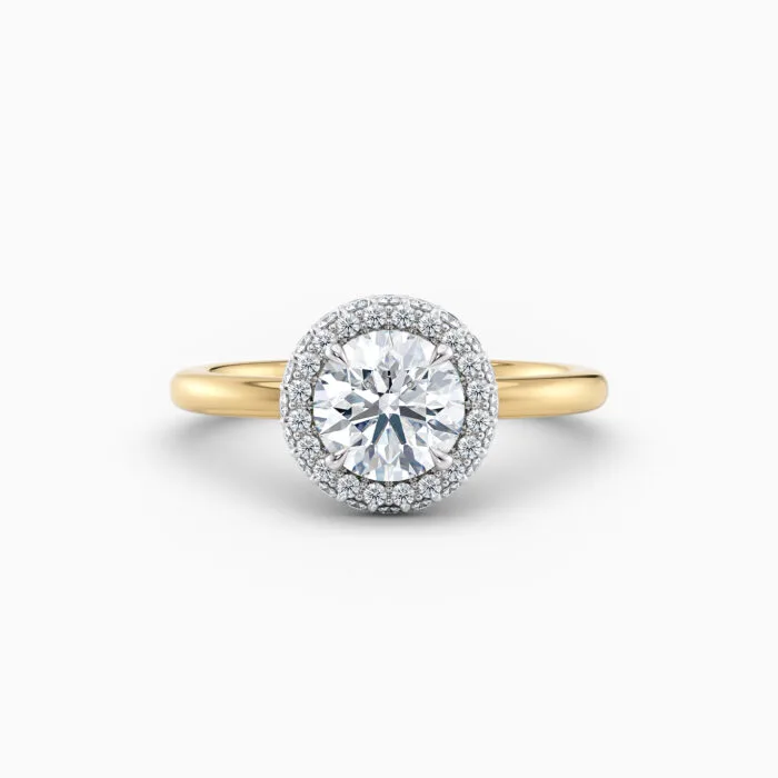 Alicia Round Pavé — Yellow Gold