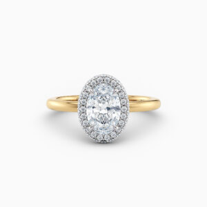 oval pave yellow gold engagement ring