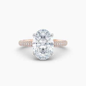 oval cut rose gold diamond solitaire engagement ring